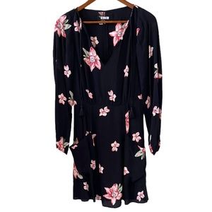 Reformation Misha Black Floral Mini Dress Size 2